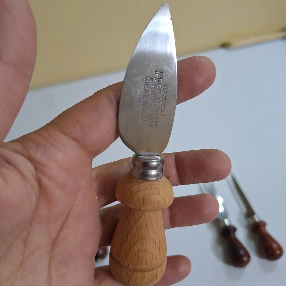 3 Coltellerie Berti Scarperia 1 Parmigiano‎ Reggiano Cheese Knife Set Wood